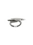 Back View - Click To Enlarge - JOHN HARDY - ‘Classic Chain’ Hammered 18K Gold Silver Ellipse Ring — Size 6