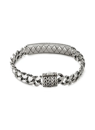 Back View - Click To Enlarge - JOHN HARDY - ‘Legends Naga’ Silver Curb Chain Bracelet — Size UL