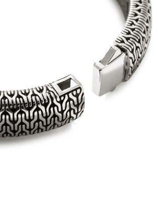 Detail View - Click To Enlarge - JOHN HARDY - ‘Classic Chain’ Silver Oval Bangle — Size M