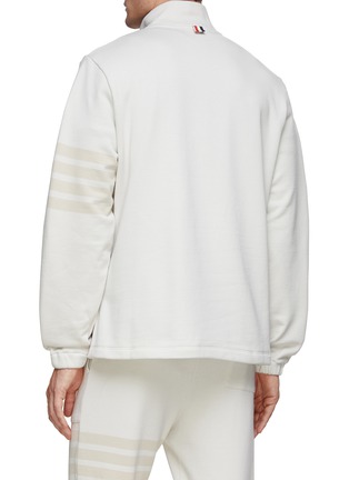 Back View - Click To Enlarge - THOM BROWNE - 4 Bar Half Zip Sweater