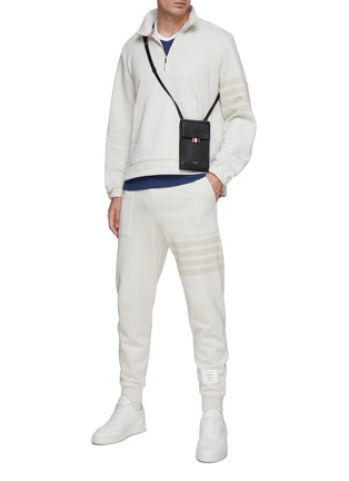 Figure View - Click To Enlarge - THOM BROWNE - 4 Bar Half Zip Sweater