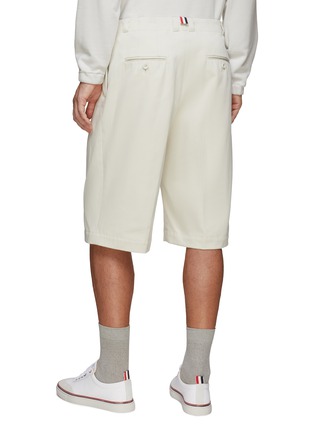 Back View - Click To Enlarge - THOM BROWNE  - Pleated Cotton Shorts