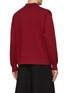 Back View - Click To Enlarge - TOGA VIRILIS - Wool Crochet Knit Panel Polo Shirt