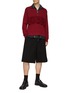 Figure View - Click To Enlarge - TOGA VIRILIS - Wool Crochet Knit Panel Polo Shirt