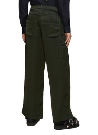 Back View - Click To Enlarge - TOGA VIRILIS - Satin Straight Leg Pants