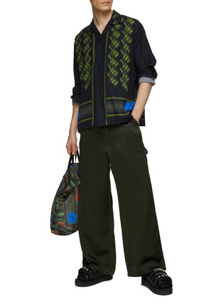 Figure View - Click To Enlarge - TOGA VIRILIS - Satin Straight Leg Pants