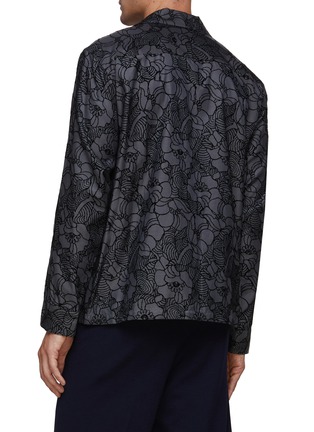 Back View - Click To Enlarge - TOGA VIRILIS - Flocked Floral Print Shirt