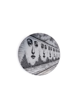 Main View - Click To Enlarge - FORNASETTI - Tema e Variazioni N. 299 Wall Plate — Black/White