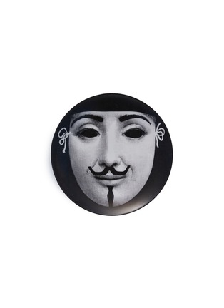 Main View - Click To Enlarge - FORNASETTI - Tema e Variazioni N. 367 Wall Plate — Black/White