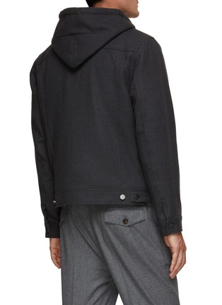 Back View - Click To Enlarge - THEORY - Damien Hooded Jacket