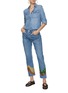 Figure View - Click To Enlarge - CALL IT BY YOUR NAME - One of a Kind Cropped Jeans