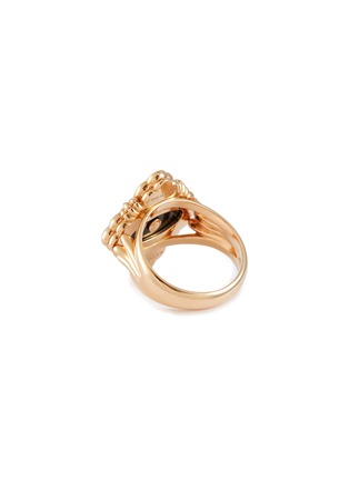 Figure View - Click To Enlarge - BUCCELLATI - Opera Tulle Onyx 18K Pink Gold Ring — Size 54