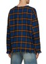 Back View - Click To Enlarge - WE11DONE - Raw Edge Checkered Shirt