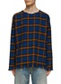 Main View - Click To Enlarge - WE11DONE - Raw Edge Checkered Shirt