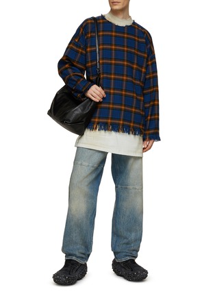 Figure View - Click To Enlarge - WE11DONE - Raw Edge Checkered Shirt
