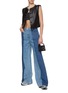 Figure View - Click To Enlarge - SLVRLAKE - Eva Panelled Wide Leg Jeans