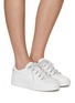 Figure View - Click To Enlarge - JIMMY CHOO - Antibes Leather Sneakers