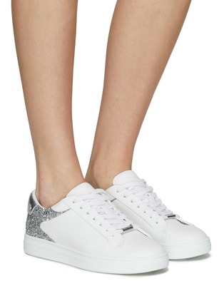 Figure View - Click To Enlarge - JIMMY CHOO - Rome Low Top Lace Up Leather Sneakers