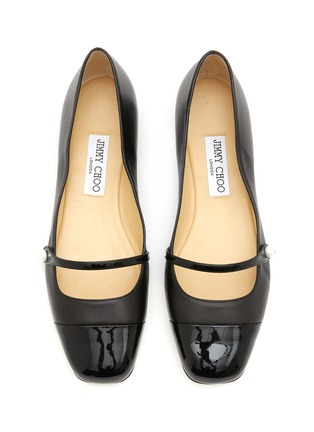 Detail View - Click To Enlarge - JIMMY CHOO - Elisa Leather Mary Jane Flats