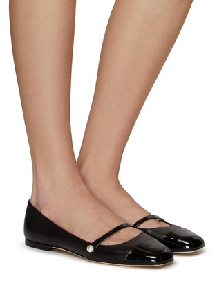 Figure View - Click To Enlarge - JIMMY CHOO - Elisa Leather Mary Jane Flats