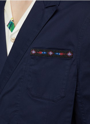  - SCOTCH & SODA - Bead Trimmed Pocket Double Breasted Peak Lapel Blazer