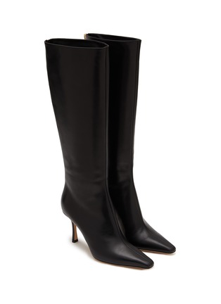 JIMMY CHOO | Agathe 85 Leather Boots | Women | Lane Crawford