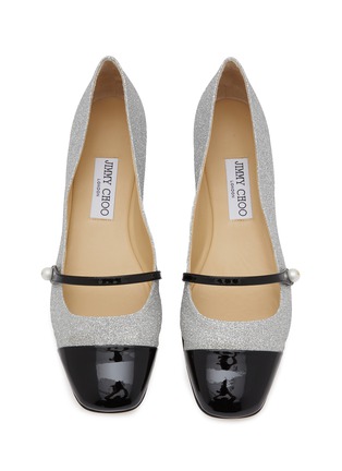 Detail View - Click To Enlarge - JIMMY CHOO - Elisa Leather Mary Jane Flats