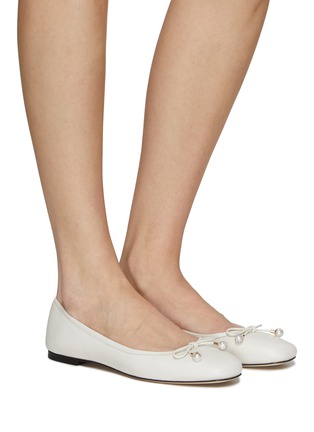 Figure View - Click To Enlarge - JIMMY CHOO - Elme Ballerina Leather Flats
