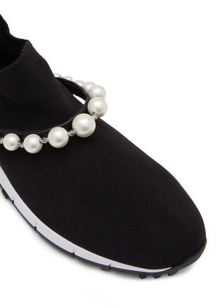 Detail View - Click To Enlarge - JIMMY CHOO - Venice Faux Pearl Bracelet Sneakers