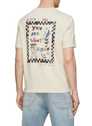 Back View - Click To Enlarge - SCOTCH & SODA - Music Print Embroidered T-Shirt
