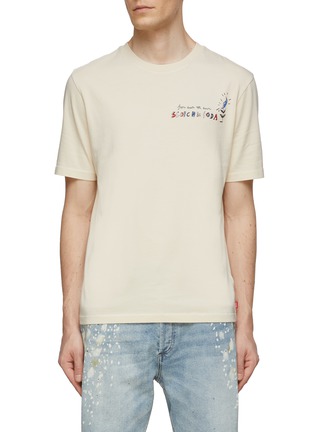 Main View - Click To Enlarge - SCOTCH & SODA - Music Print Embroidered T-Shirt