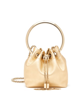 Main View - Click To Enlarge - JIMMY CHOO - Micro Bon Bon Leather Bucket Bag