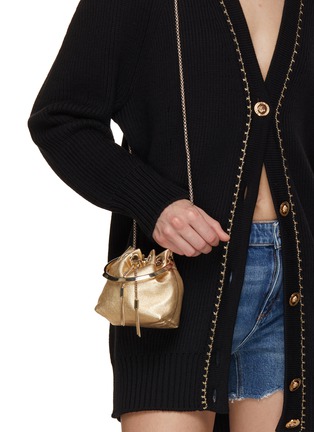 Figure View - Click To Enlarge - JIMMY CHOO - Micro Bon Bon Leather Bucket Bag