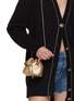 Figure View - Click To Enlarge - JIMMY CHOO - Micro Bon Bon Leather Bucket Bag