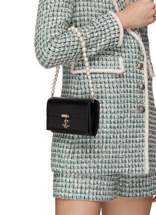 Figure View - Click To Enlarge - JIMMY CHOO - Avenue Leather Wallet On Chain