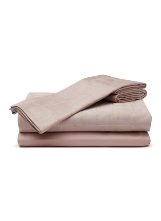 Main View - Click To Enlarge - FRETTE - Odyssey King Size Duvet Cover Set — Dusty Mauve/Savage Beige
