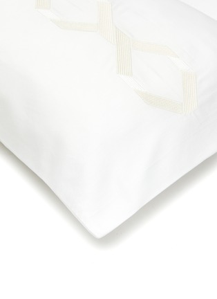 Detail View - Click To Enlarge - FRETTE - Continuity Embroidered Pillow Case —Milk/Avorio