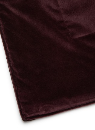 Detail View - Click To Enlarge - FRETTE - Luxury Cashmere Velvet Bedspread — Prugna