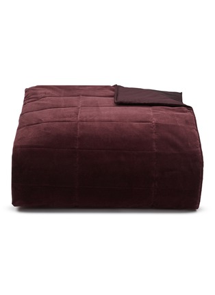 Main View - Click To Enlarge - FRETTE - Luxury Cashmere Velvet Bedspread — Prugna