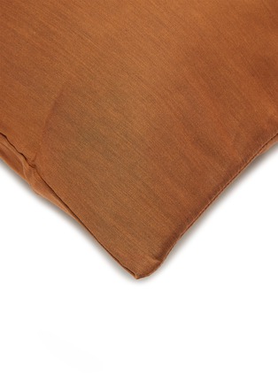 Detail View - Click To Enlarge - FRETTE - Luxury Passepartout Cotton Silk Blend Cushion Cover — Rust