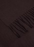 Detail View - Click To Enlarge - FRETTE - Pure Cashmere Fringed Throw — Prugna