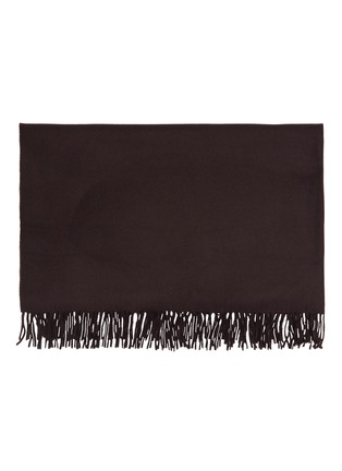 Main View - Click To Enlarge - FRETTE - Pure Cashmere Fringed Throw — Prugna
