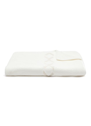 Frette One Bourdon Bath Towel in White/Sepia, Cotton | Made in Portugal