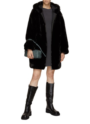 Figure View - Click To Enlarge - MOOSE KNUCKLES - State Bunny Hooded Faux Fur Coat