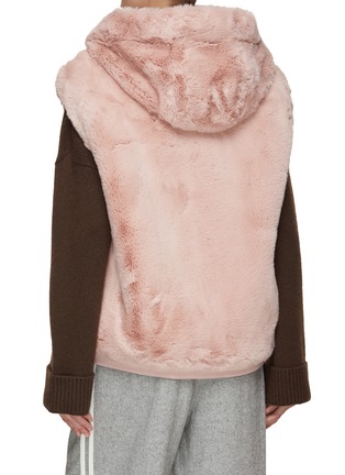 Back View - Click To Enlarge - MOOSE KNUCKLES - State Bunny Hooded Faux Fur Vest