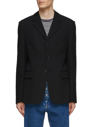 Main View - Click To Enlarge - MM6 MAISON MARGIELA - Raw Edge Detail Blazer