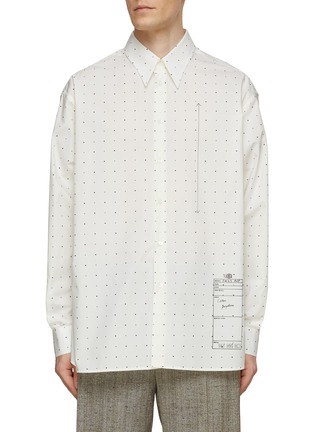 Main View - Click To Enlarge - MM6 MAISON MARGIELA - Printed Cotton Poplin Shirt