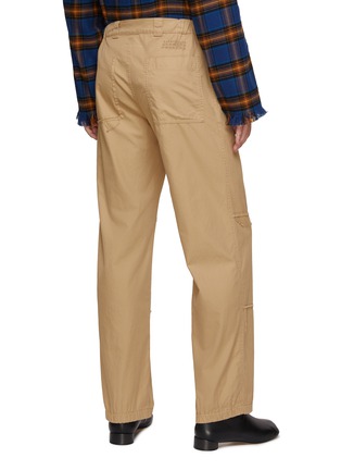 Back View - Click To Enlarge - MM6 MAISON MARGIELA - Cutout Pocket Cotton Gabardine Pants