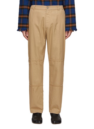 Main View - Click To Enlarge - MM6 MAISON MARGIELA - Cutout Pocket Cotton Gabardine Pants