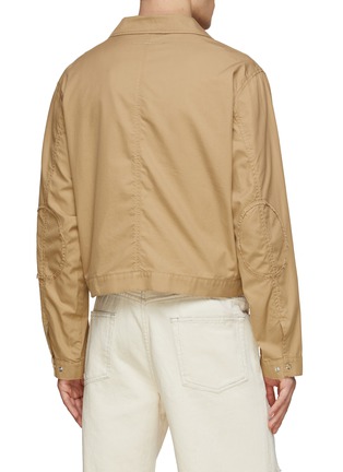 Back View - Click To Enlarge - MM6 MAISON MARGIELA - Chest Pocket Cutout Cotton Jacket